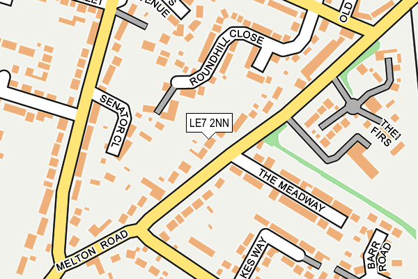 LE7 2NN map - OS OpenMap – Local (Ordnance Survey)