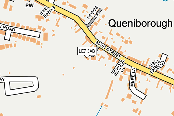 LE7 3AB map - OS OpenMap – Local (Ordnance Survey)