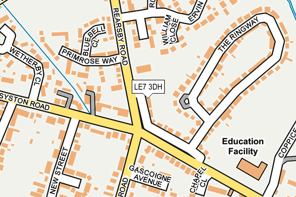 LE7 3DH map - OS OpenMap – Local (Ordnance Survey)