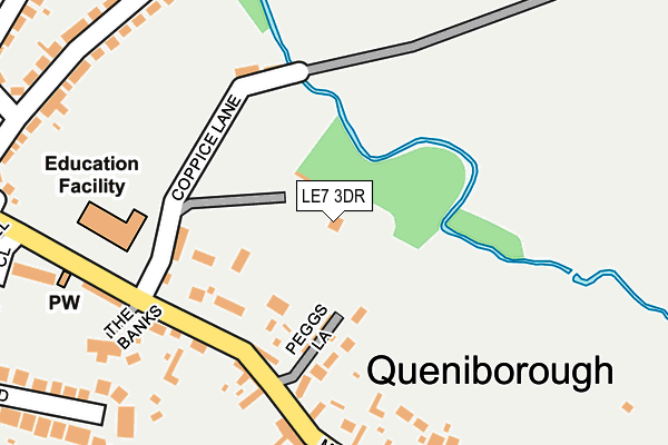 LE7 3DR map - OS OpenMap – Local (Ordnance Survey)