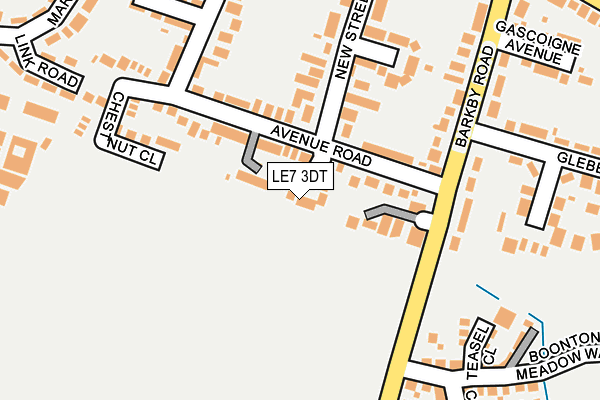 LE7 3DT map - OS OpenMap – Local (Ordnance Survey)