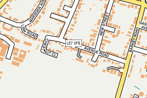 LE7 3FB map - OS OpenMap – Local (Ordnance Survey)