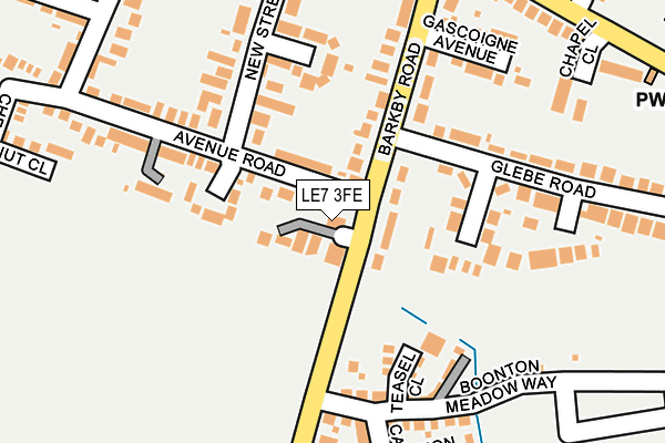 LE7 3FE map - OS OpenMap – Local (Ordnance Survey)