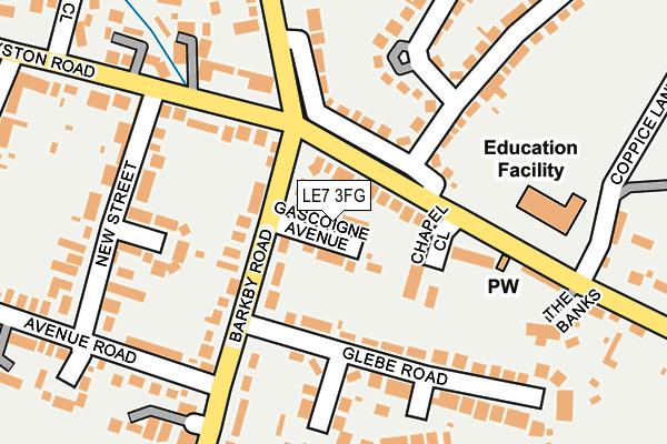 LE7 3FG map - OS OpenMap – Local (Ordnance Survey)