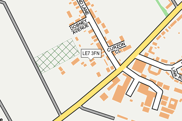 LE7 3FN map - OS OpenMap – Local (Ordnance Survey)