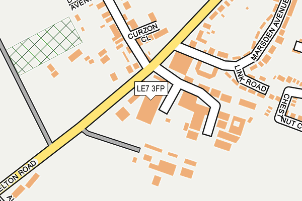 LE7 3FP map - OS OpenMap – Local (Ordnance Survey)