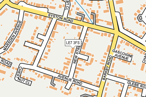 LE7 3FS map - OS OpenMap – Local (Ordnance Survey)