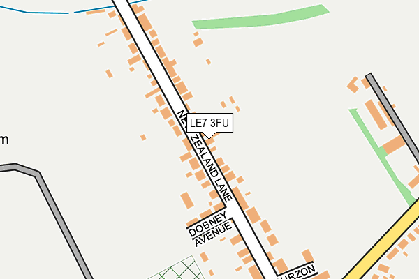 LE7 3FU map - OS OpenMap – Local (Ordnance Survey)