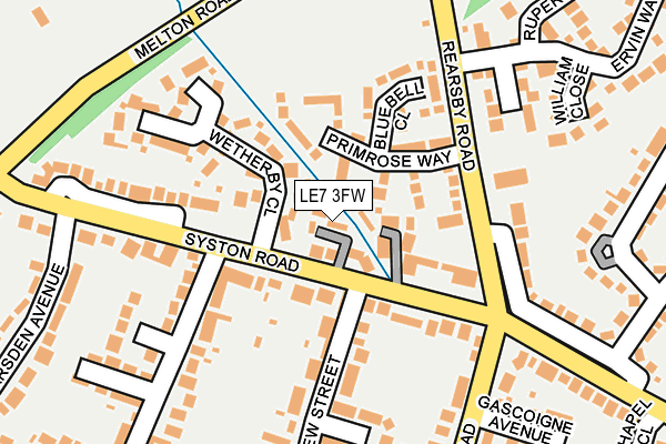 LE7 3FW map - OS OpenMap – Local (Ordnance Survey)
