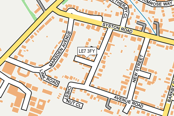 LE7 3FY map - OS OpenMap – Local (Ordnance Survey)