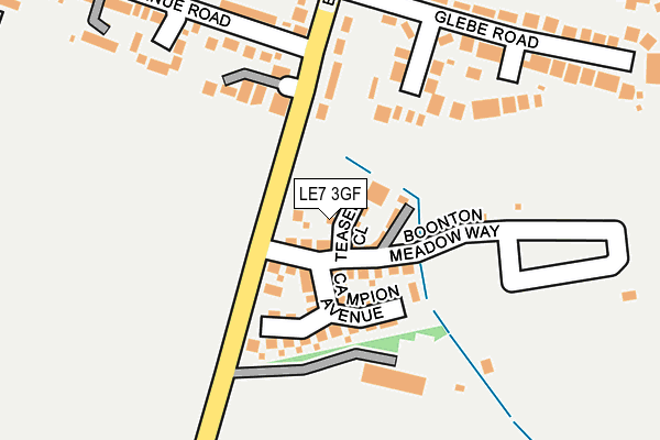LE7 3GF map - OS OpenMap – Local (Ordnance Survey)