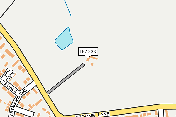 LE7 3SR map - OS OpenMap – Local (Ordnance Survey)