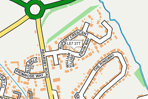 LE7 3TT map - OS OpenMap – Local (Ordnance Survey)