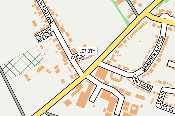 LE7 3TY map - OS OpenMap – Local (Ordnance Survey)