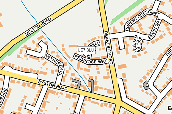 LE7 3UJ map - OS OpenMap – Local (Ordnance Survey)