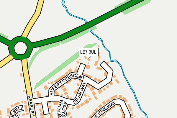 LE7 3UL map - OS OpenMap – Local (Ordnance Survey)