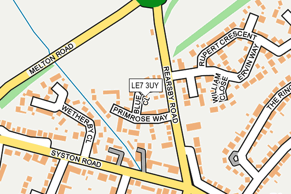 LE7 3UY map - OS OpenMap – Local (Ordnance Survey)