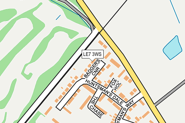 LE7 3WS map - OS OpenMap – Local (Ordnance Survey)