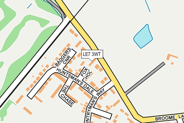 LE7 3WT map - OS OpenMap – Local (Ordnance Survey)