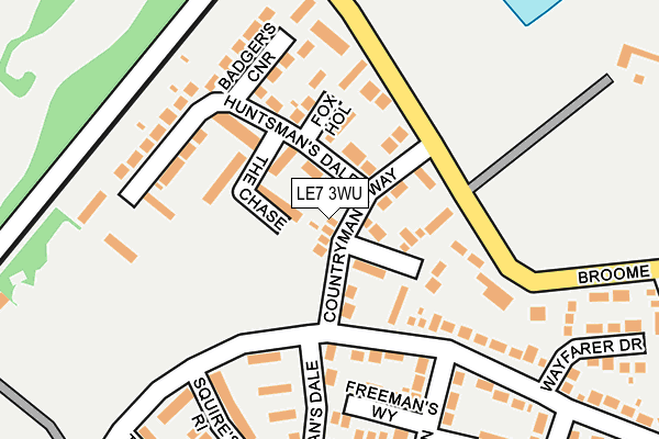 LE7 3WU map - OS OpenMap – Local (Ordnance Survey)