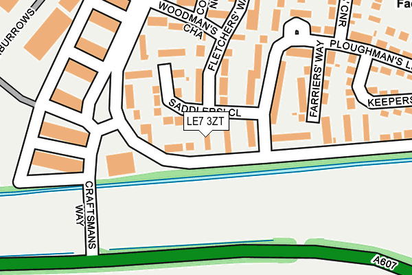 LE7 3ZT map - OS OpenMap – Local (Ordnance Survey)