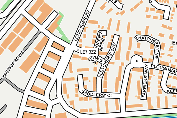 LE7 3ZZ map - OS OpenMap – Local (Ordnance Survey)