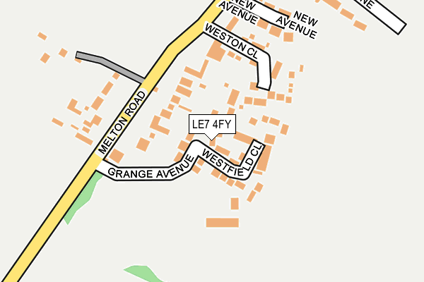 LE7 4FY map - OS OpenMap – Local (Ordnance Survey)