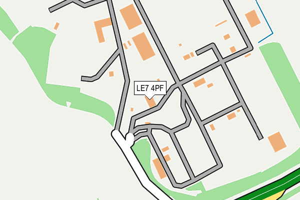 LE7 4PF map - OS OpenMap – Local (Ordnance Survey)