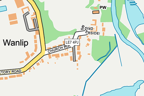 LE7 4PJ map - OS OpenMap – Local (Ordnance Survey)