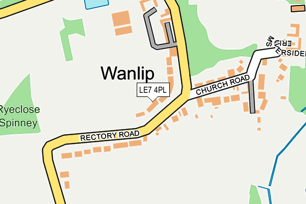 LE7 4PL map - OS OpenMap – Local (Ordnance Survey)