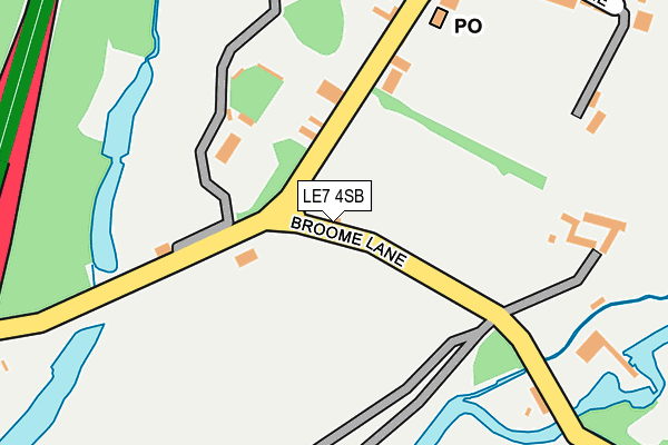 LE7 4SB map - OS OpenMap – Local (Ordnance Survey)