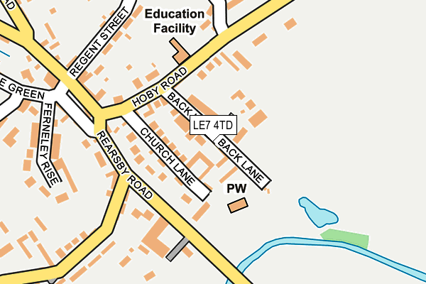 LE7 4TD map - OS OpenMap – Local (Ordnance Survey)