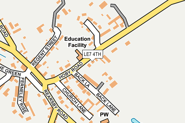 LE7 4TH map - OS OpenMap – Local (Ordnance Survey)