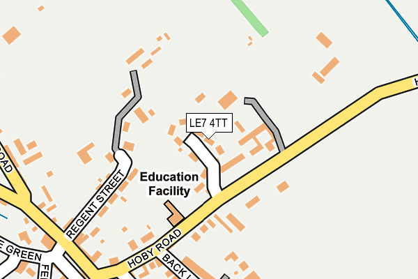 LE7 4TT map - OS OpenMap – Local (Ordnance Survey)