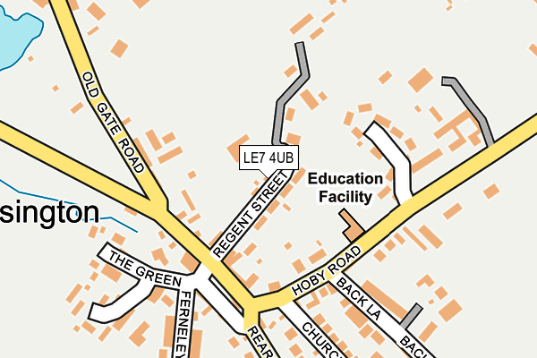 LE7 4UB map - OS OpenMap – Local (Ordnance Survey)