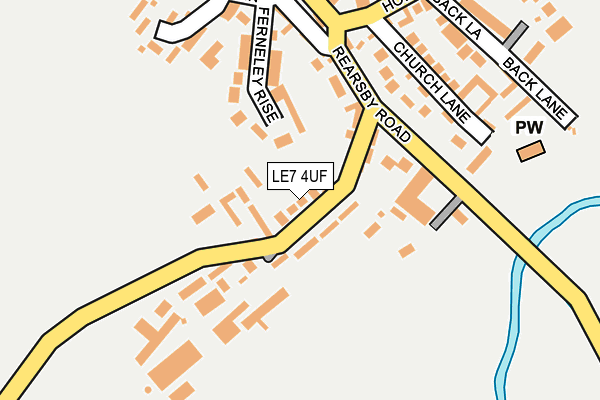 LE7 4UF map - OS OpenMap – Local (Ordnance Survey)
