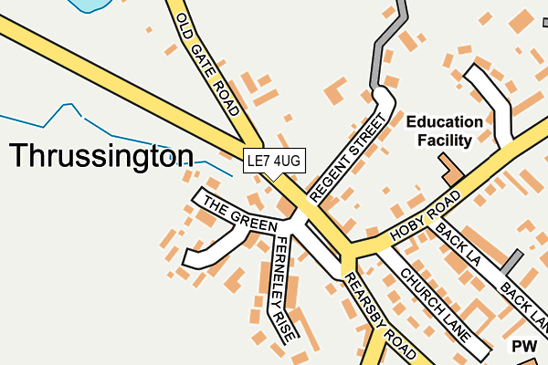 LE7 4UG map - OS OpenMap – Local (Ordnance Survey)