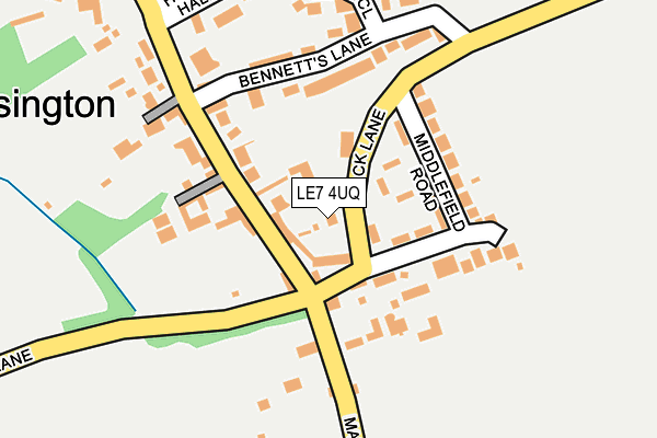LE7 4UQ map - OS OpenMap – Local (Ordnance Survey)