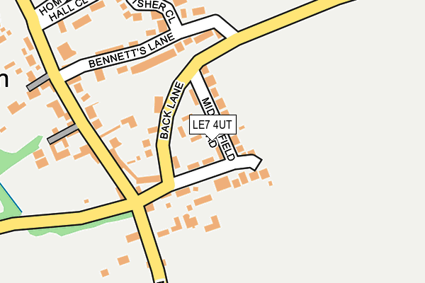 LE7 4UT map - OS OpenMap – Local (Ordnance Survey)