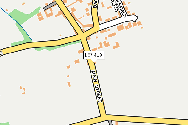LE7 4UX map - OS OpenMap – Local (Ordnance Survey)
