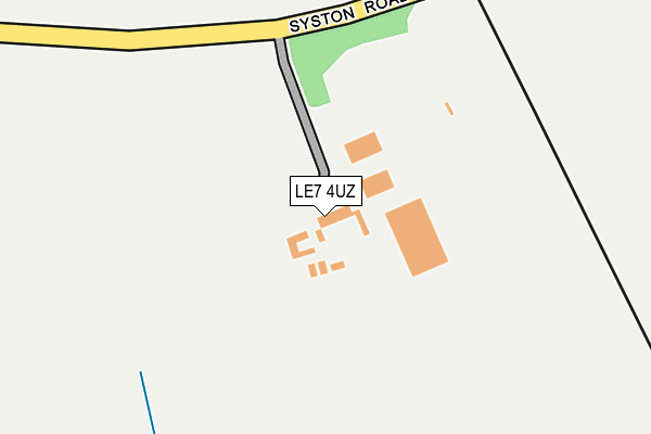 LE7 4UZ map - OS OpenMap – Local (Ordnance Survey)