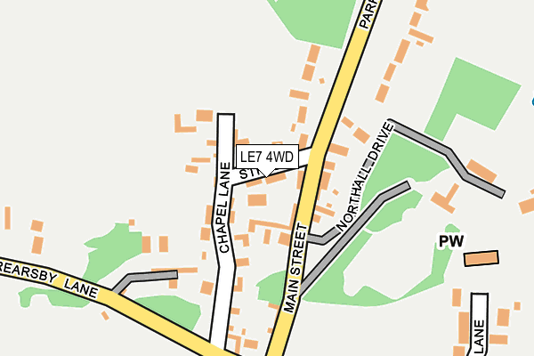 LE7 4WD map - OS OpenMap – Local (Ordnance Survey)