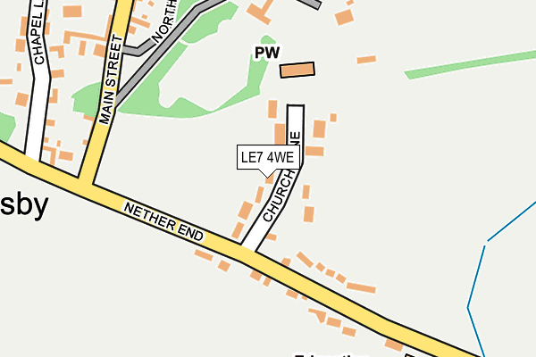 LE7 4WE map - OS OpenMap – Local (Ordnance Survey)
