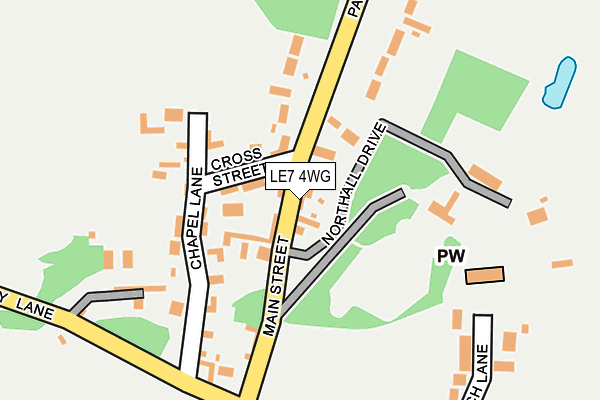 LE7 4WG map - OS OpenMap – Local (Ordnance Survey)