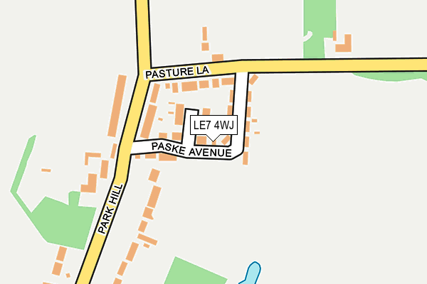 LE7 4WJ map - OS OpenMap – Local (Ordnance Survey)