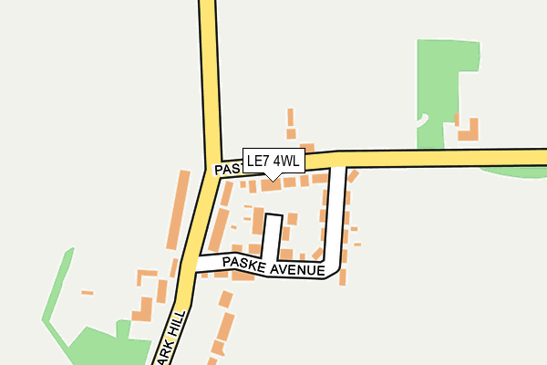 LE7 4WL map - OS OpenMap – Local (Ordnance Survey)