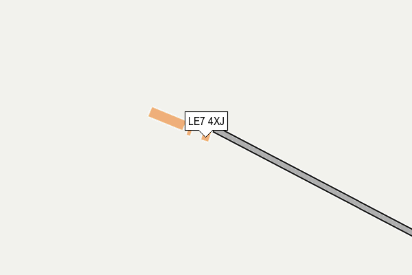 LE7 4XJ map - OS OpenMap – Local (Ordnance Survey)