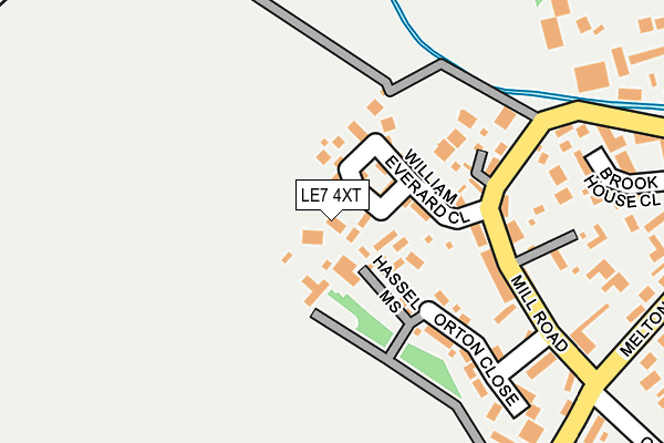 LE7 4XT map - OS OpenMap – Local (Ordnance Survey)