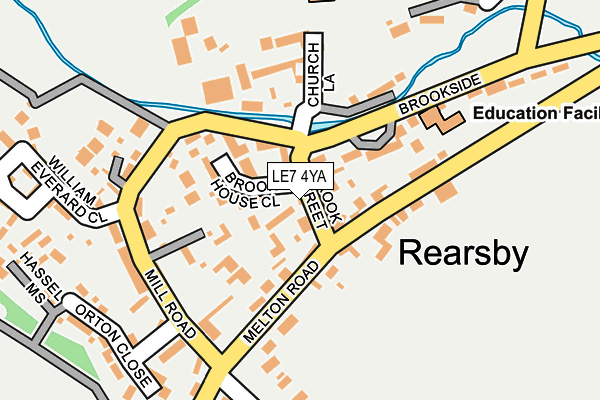 LE7 4YA map - OS OpenMap – Local (Ordnance Survey)