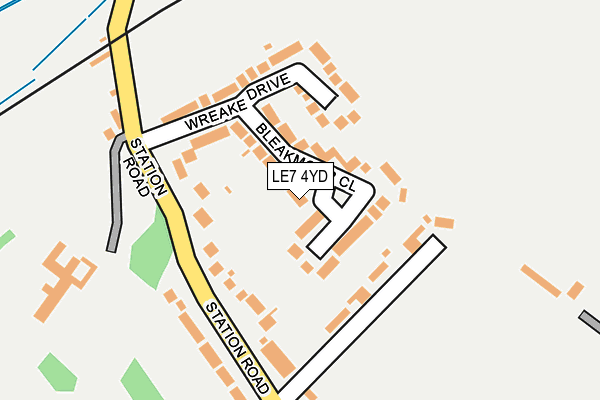 LE7 4YD map - OS OpenMap – Local (Ordnance Survey)